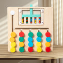 Brinquedo Educativo Montessori em Madeira – Jogo de Estratégia com Cores e Bolas Rolantes