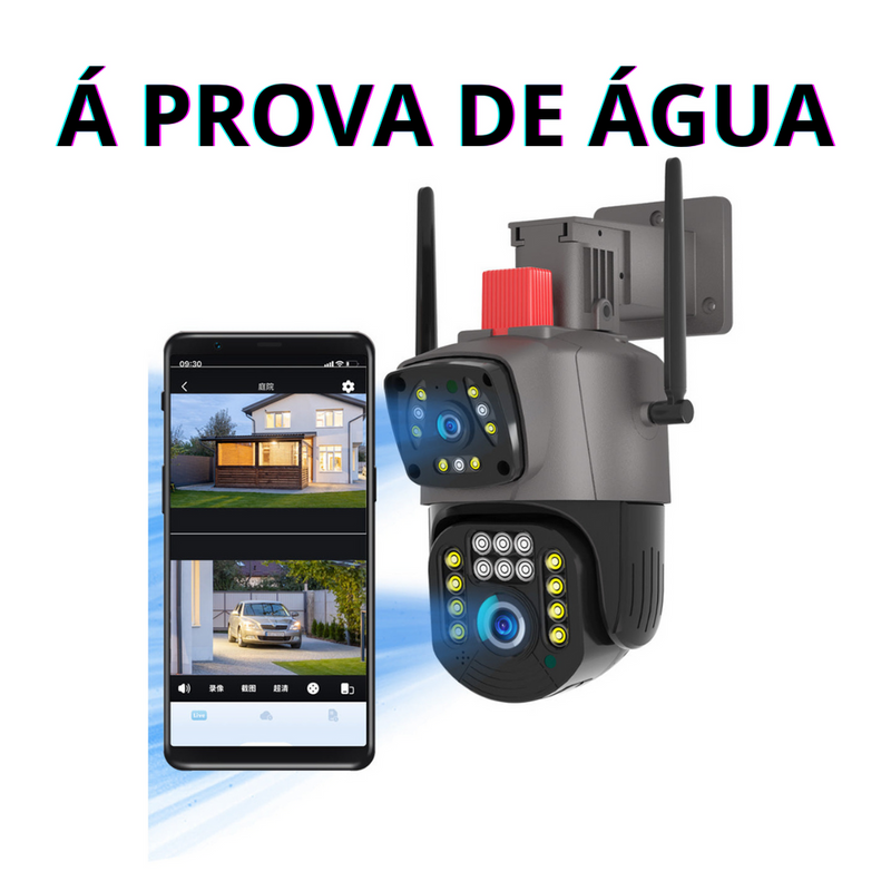 [Pague 1 Leve 2] Câmeras Dupla 5g Wi-Fi Full HD 1080p a Prova d'Agua + Cartão de Memória 32gb