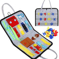 Busy Board Montessori Portátil – Placa Sensorial Dobrável para Aprendizado e Coordenação Motora