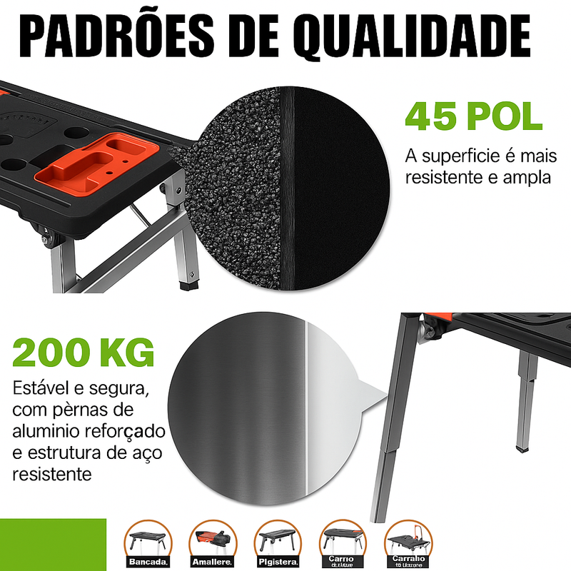 Work Master™ – Bancada Multifuncional 7 em 1