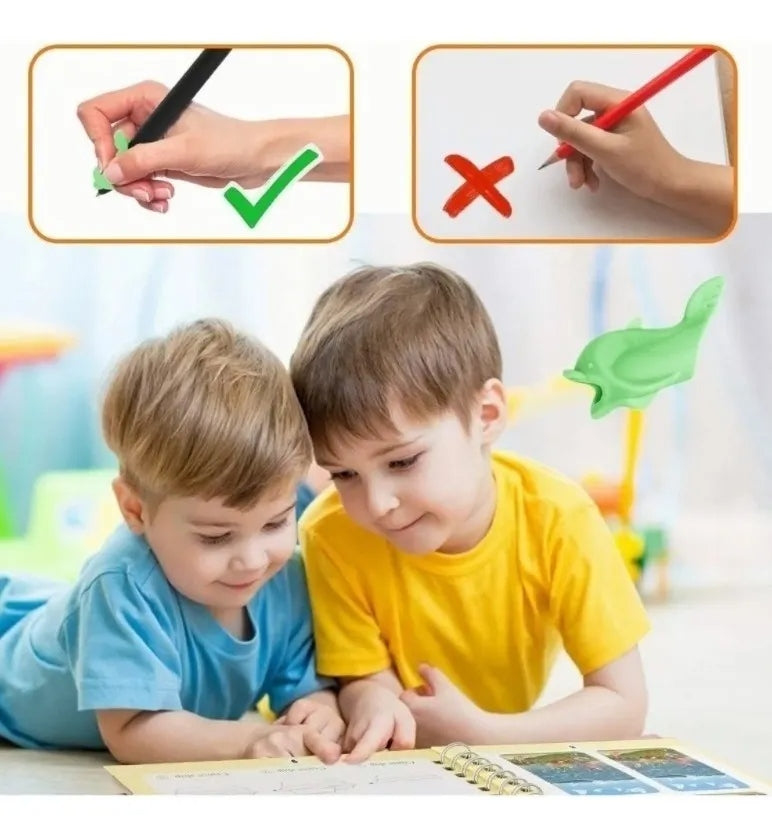 Kit 4 Livros de Escrita Mágica Infantil – Cadernos Reutilizáveis Montessori para Alfabeto, Números, Matemática e Desenho