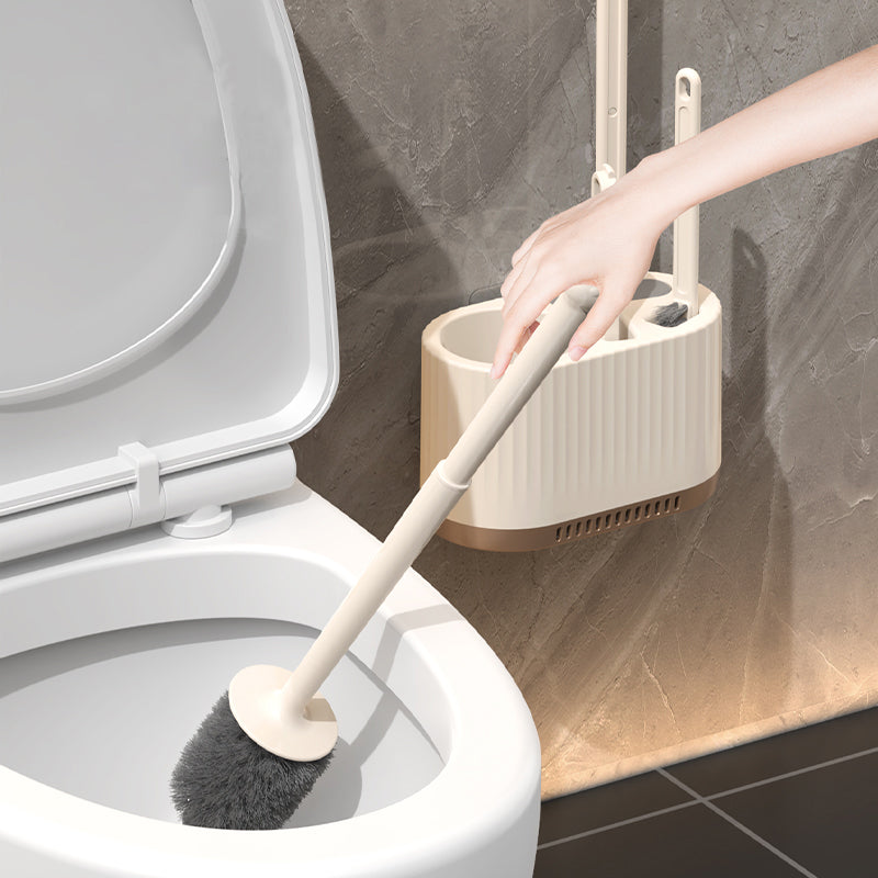 Kit 4 em 1 Escova Sanitária com Suporte de Parede – Escovas de Limpeza para Banheiro