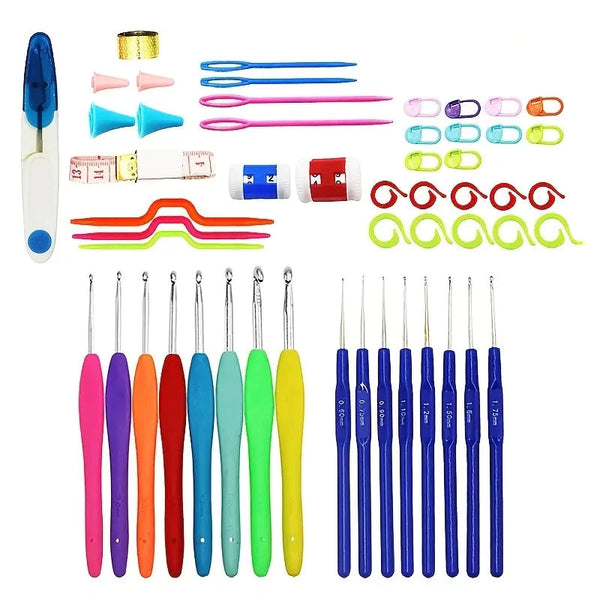 Kit Amigurumi Crochê Completo com Agulhas e Acessórios - 53 Peças