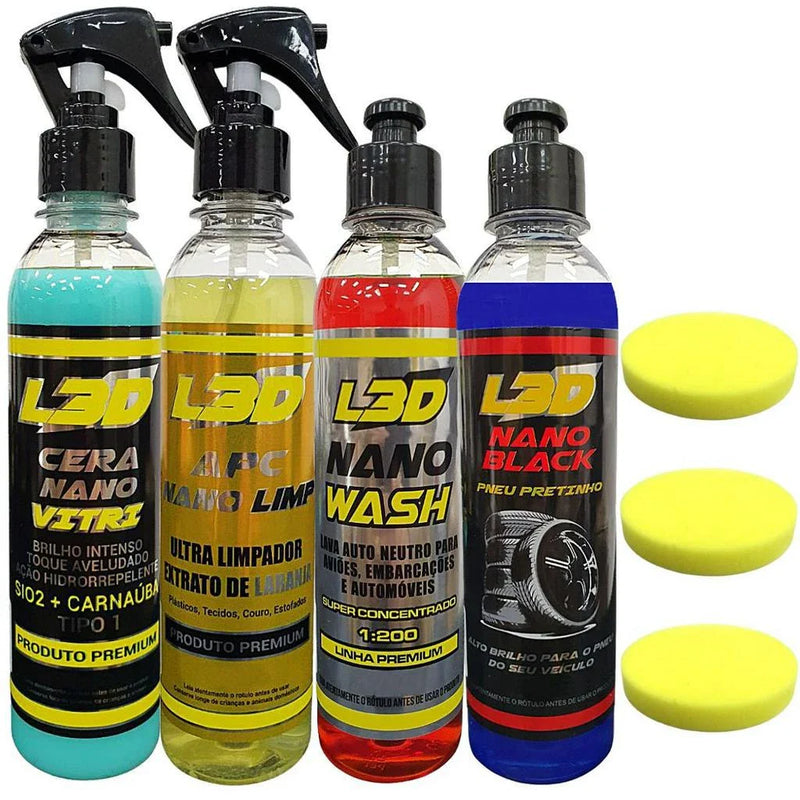Kit Limpeza Automotiva Profissional Completo