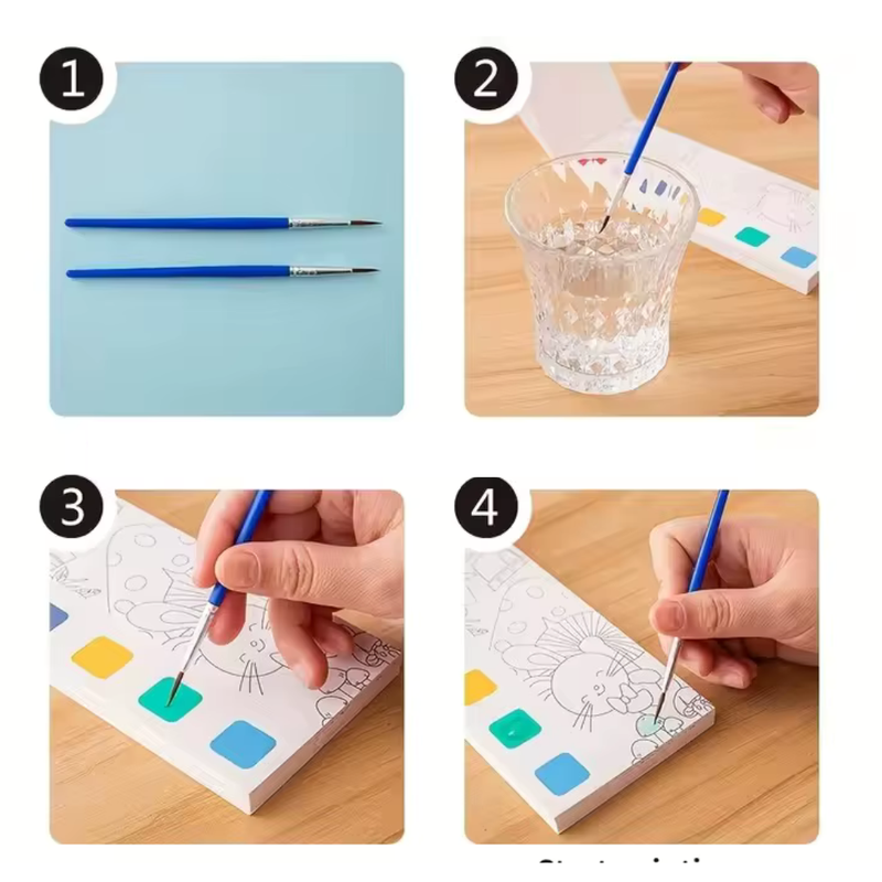 Livro de Colorir Infantil com Aquarela – 12 Páginas Educativas para Pintura e Diversão - Compre 1 Leve 2