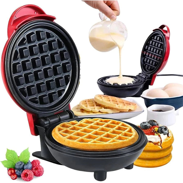 Mini Máquina de Waffles Elétrica Portátil 110V