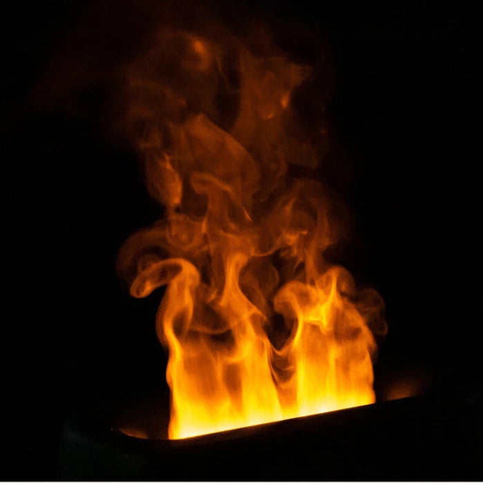 Umidificador de Ar Ultrassônico com Luz LED Chama e Aromaterapia